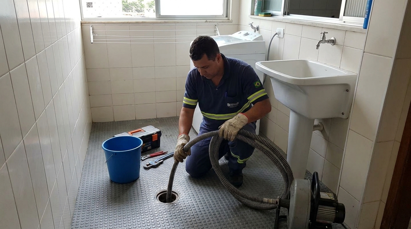 Desentupimento de ralo residencial em Zona Sul‑SP